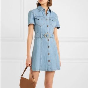 NANUSHKA Mora Belted Denim Dress - Sz XS